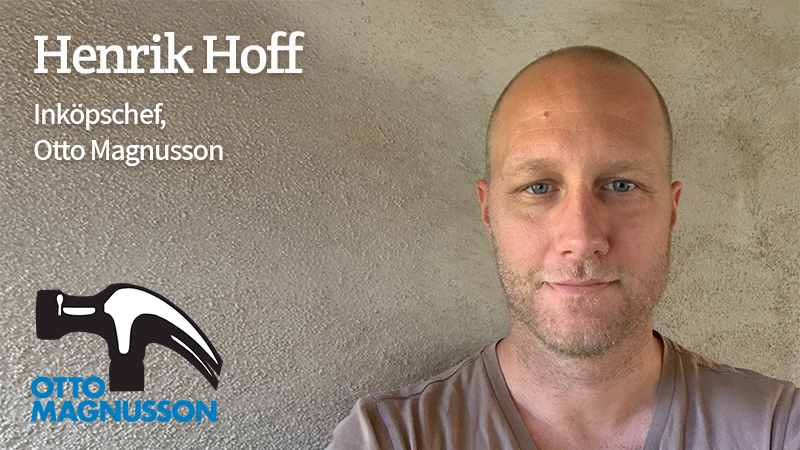Bilden visar Henrik Hoff som är inköpschef på Otto Magnusson. Henrik intervjuas i artikeln.